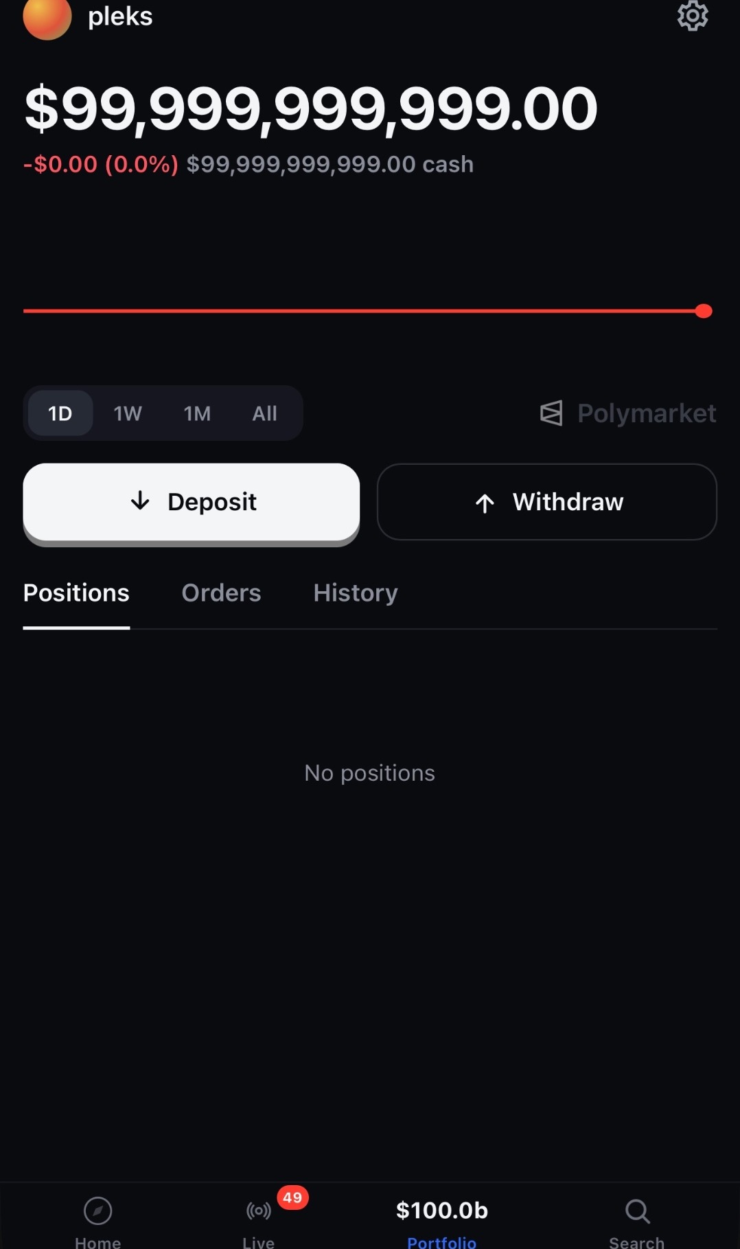 $99,999,999,999.00 portfolio. Numbers don't lie (they do).